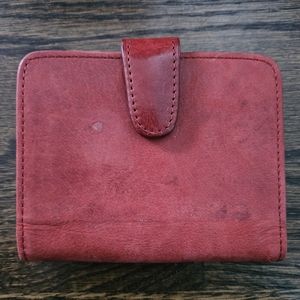 Coach Red Leather Mini Wallet